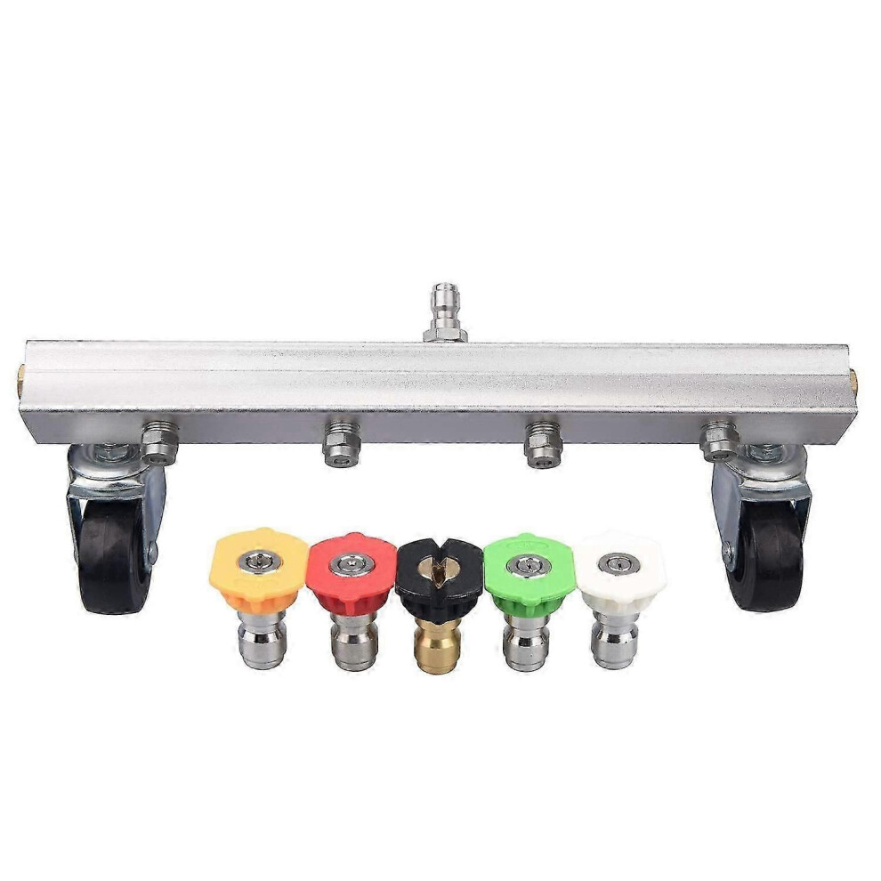 Pressure Washer Water Broom And Five High-pressure Water Nozzles, 13 Inch Power Washer Cleaner, Swe