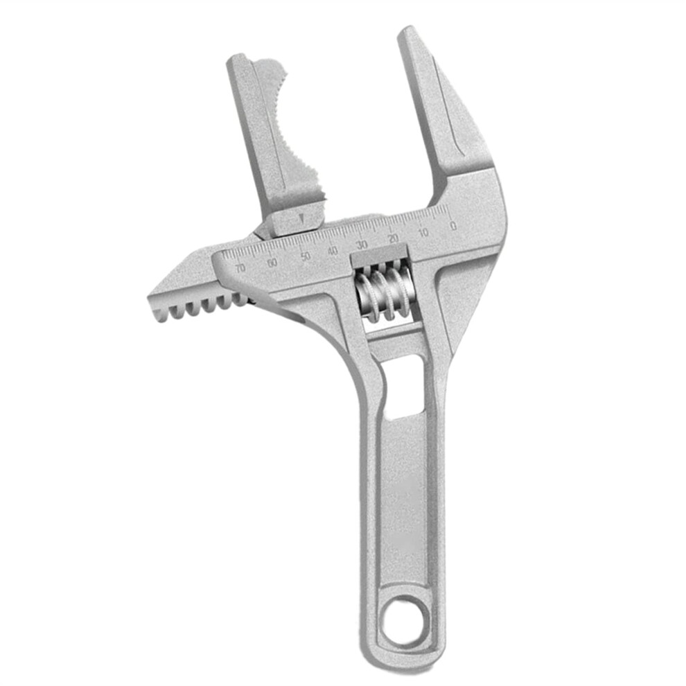 Adjustable Stainless Steel Wrench, Versatile 6-68Mm Adjustable Jaw Spanner, Aluminum Alloy Hand Tool In Silver 6447073136436