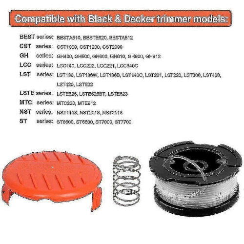 Replacement Spool Compatible With Black And Decker Af-100 Weed Eater Spools Refills Line Autofeed 30ft 2