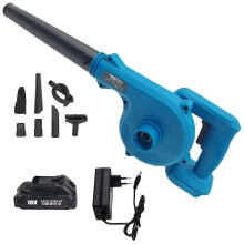 Kompakter Akku-Laubbläser, kompatibel mit Makita 18-V-Akku, 2-in-1-Elektro-Luft-Laubstaubbläser