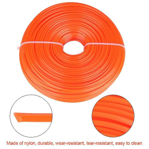 2.4mm Trimmer Line Nylon Cord Wire Square String Petrol Grass Trimmer 100m 2