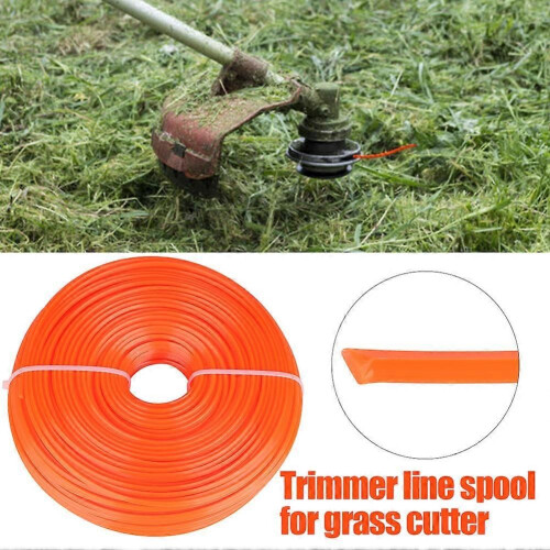 2.4mm Trimmer Line Nylon Cord Wire Square String Petrol Grass Trimmer 100m 1