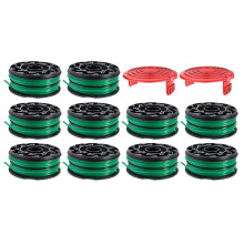 Für Black & Decker Rasenmäher 10 DF-080-BKP Nylon Draht Spulen + 2 RS0011 Spool Caps
