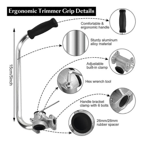 Trimmer Grip with Trimmer Shoulder Harness String Trimmer Handle Lawn Trimmer Handle Grips Weed Eater 2