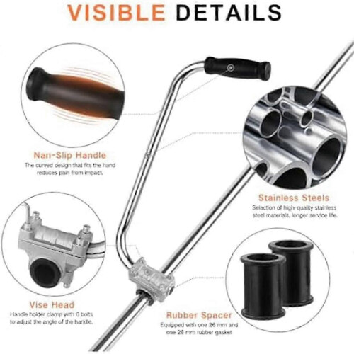 Trimmer Handle, Ergonomic Trimmer Handle, Handle Extension with Stand Clamp,Multifunctional Garden Lawn 1