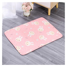 Non-Slip Cat Sleeping Mat, Breathable Dog Mat for Large Dogs, Washable Pet Blanket, Soft Pink Bunny Cartoon Square 40x30cm