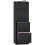 Homcom (Black) HOMCOM 4 Drawer File Cabinet with Lock and Adjustable Hanging Bars 2