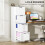 Homcom (White) HOMCOM 4 Drawer File Cabinet with Lock and Adjustable Hanging Bars 4