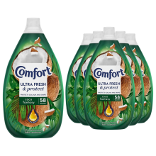 Comfort Ultra Fresh & Protect Fabric Conditioner Coco Fantasy, 58W 870ml, 6 Pack