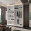 Modern Bedroom Sliding Wardrobe With Mirror Doors & Storage 150cm White-White 3