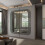 Modern Bedroom Sliding Wardrobe With Mirror Doors & Storage 203cm Grey 1