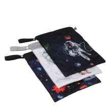 3 Stück Wasserdichte Baby-Wet-Dry-Tasche Set Doppelten Taschen Faltbare Windel-Tasche ES006-QW84