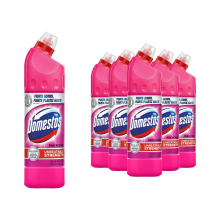 Domestos Thick Bleach Pink Power Disinfectant Multi-Purpose Cleaner Gel, 6x750ml