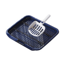 Dog Toilet Training Potty for Small Medium Large Dogs, Easy Clean Indoor Outdoor Cat Litter Box, Blue Spoon