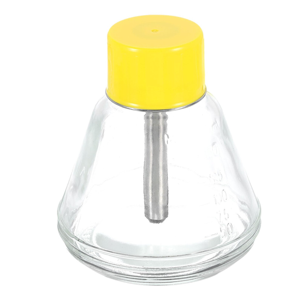 Glass Solvent Alcohol Dispenser 180 ml Conical Pump Bottle with Plastic Lid Copper Core for Acetone and Nail Polish Remover