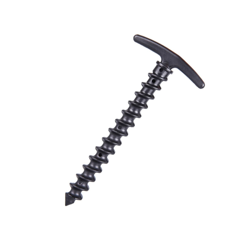 Camping Tent Stakes 4 Pack Black Screw Pegs Durable Nylon Luminous Ground Anchors for Outdoor Activities-image-OPC-PK5DKNK-NEW