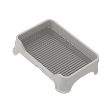 Dog Toilet Trainer Corners Cleaning Tool Grey Pet Box Potty Pad Holder for Outdoor Puppy and Cat Litter Tray Training