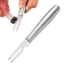 Carving Fork Heavy Duty 2 Prong Stainless Steel Portable Meat Fork for BBQ Picnic Barbecue Cooking Tools