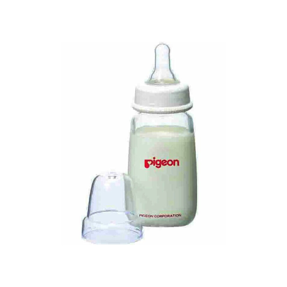 Pigeon Glass Feeding Bottle K-4, Newborns (0+ months) |Air Ventilation System (AVS |Slim/Standard Neck - 120ml