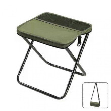 (S, Green) Foldable Backpack Stool Portable Lightweight Camping Chair for Hiking, Fishing & Picnics with Carry Bag - KM