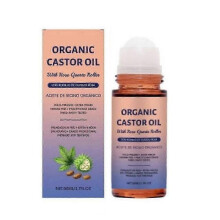 (1pc) 1-3X Organic Golden Castor Oil Roll-On with Rose Quartz | 100% Pure for Skin 50ML - HF