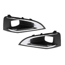 (1 Pair) New Car Front Bumper Fog Light Cover Grille Fog Lamp Cover Grilles Trim Drl Frame Cover For Peugeot 3008 P84 2016 2017 2018 2019 - JA