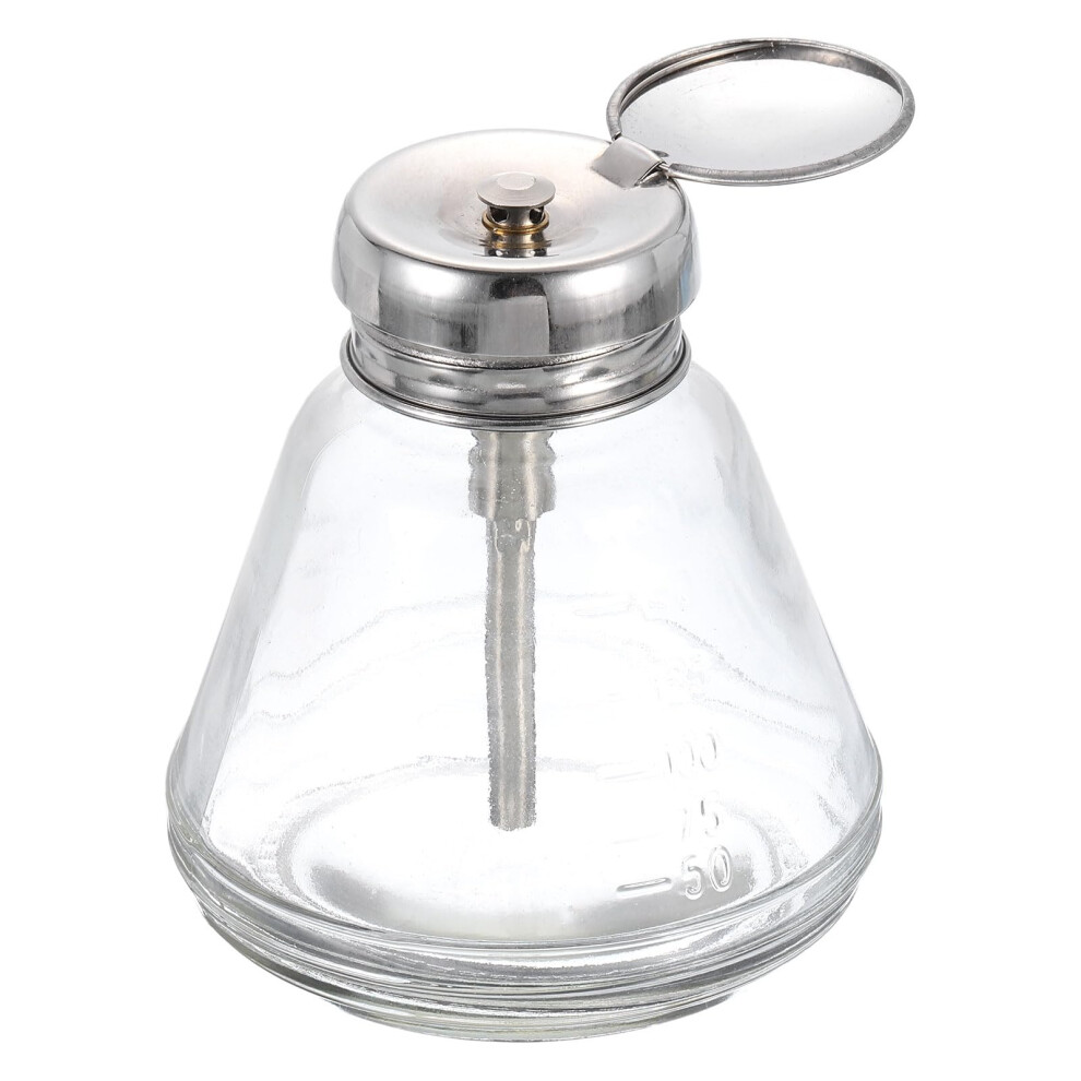Solvent Alcohol Dispenser 180ml with Copper Tube and Core for Acetone Nail Polish Remover - Cone Pump Spray Bottle