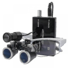 (3.5X, Silver) 2.5x/3.5x 420 Mm Dental Loupe Magnifier Binocular Magnifier Surgery Surgical Operation Loupe With Spotlight Head Light - JA