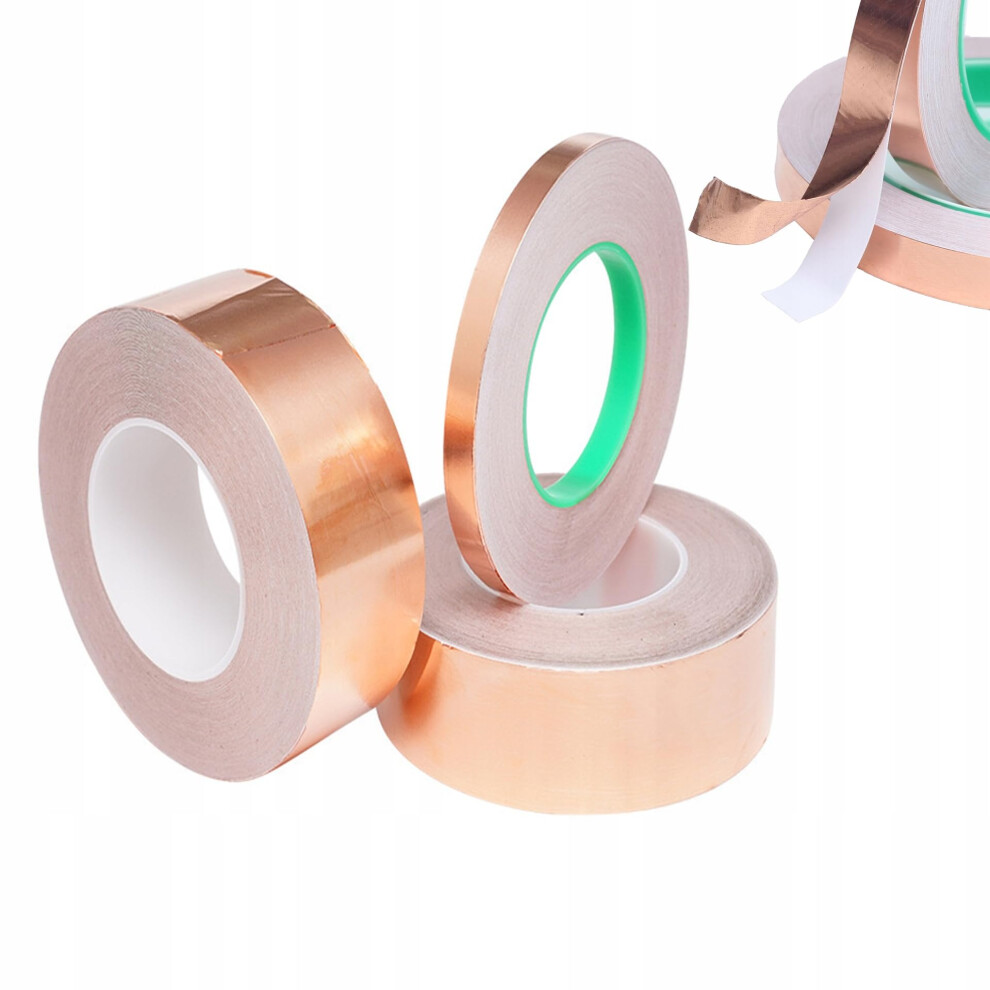 Copper Tape Double Sided Adhesive 15Mm X 20M 0.05Mm Thick For Emi Shielding Projects And Snail Protection 6482260129310