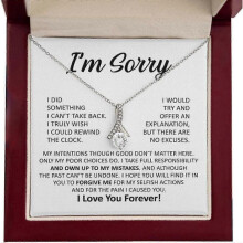 Im Sorry Necklace for Her Apology Gifts Mothers Day Jewelry for Wife, Birthday, Christmas, Valentines Present to My Soulmate, Girl Friend Alluring - D