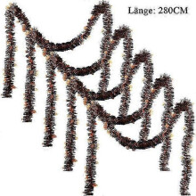 Halloween glitter wire garland, brown pumpkin hanging decoration. - DSW