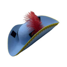 (Light blue) Golden Lace Halloween Pirate Party Props Caps for Children's Imaginative Play Pirate Costume Parties Accessories  Black - DSW