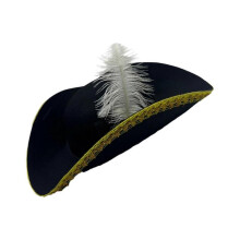 (Black) Golden Lace Halloween Pirate Party Props Caps for Children's Imaginative Play Pirate Costume Parties Accessories  Black - DSW