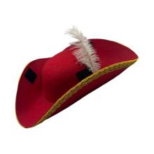 (Red) Golden Lace Halloween Pirate Party Props Caps for Children's Imaginative Play Pirate Costume Parties Accessories  Black - DSW