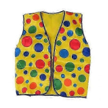 Clown Vest Coat Yellow Dot Print Sleeveless Waistcoat Vest Festive Clown Design Halloween Party Performance Prop 2025 - DSW