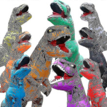 (Kid-120-149cm, White) Costume Accessory Sets Hot T Rex Dinosaur Inflatable Costume Party Cosplay Costumes Fancy Mascot Anime Halloween Costume