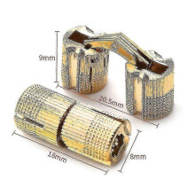 (8mm) Copper Brass Furniture Hinges 8-18mm Cylindrical Hidden Cabinet Concealed Invisible Door Hinges For Hardware Gift Box