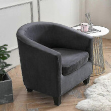 (Dark Gray) Armchair Chair Sofa Cover Living Room Chair Seat Slipcover