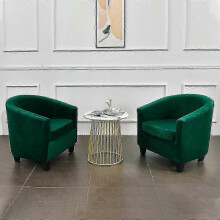 (Emerald Green) Armchair Chair Sofa Cover Living Room Chair Seat Slipcover