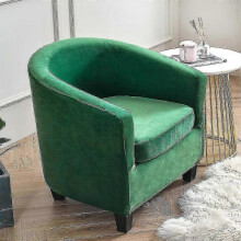 (Dark Green) Armchair Chair Sofa Cover Living Room Chair Seat Slipcover