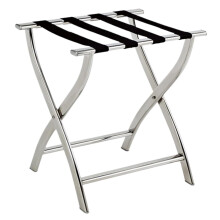 Suitcase Stand, Durable Stainless Steel Luggage Rack, Multi-Purpose Folding Suitcase Holder for Hotels, Silver