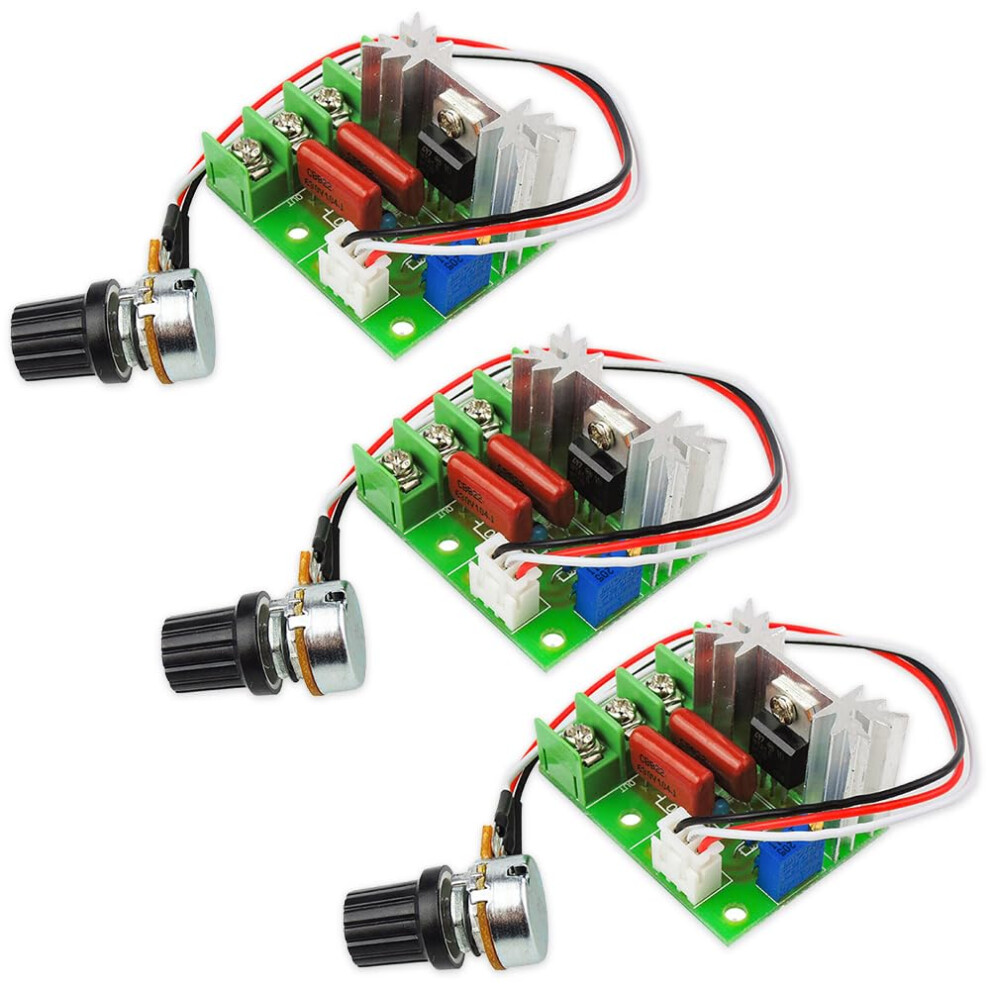 2000W Ac Motor Speed Controller 25A 50V-220V Scr Control Board With Wired Dimmer Speed Control And Stabiliser Switch 6482260129914