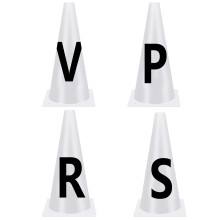 Dressage Cones with Letters - Bold Characters, Stackable Design for Riding Markers, Highly Visible Training Cones for Arena and Competitions