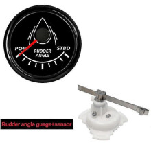 52mm Marine Rudder Position Indicator Waterproof Red Backlight with 0-190 Ohm Rudder Mating Sensor 12v/24vd for Marine Yacht - JA