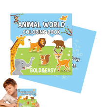 Adult Coloring Book: Cute Animal Designs for Kids Aged 3-5, Featuring Lion, Tiger, Elephant, Simple and Adorable Patterns