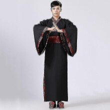 (S 155-160CM, Redblack) Mens Hanfu Traditional Costumes Clothing