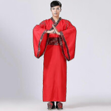 (L 165-170CM, Darkred) Mens Hanfu Traditional Costumes Clothing