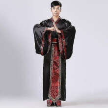 (L 165-170CM, redblack) Mens Hanfu Traditional Costumes Clothing
