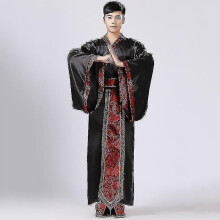(S 155-160CM, redblack) Mens Hanfu Traditional Costumes Clothing