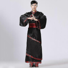 (L 165-170CM, Blackred) Mens Hanfu Traditional Costumes Clothing